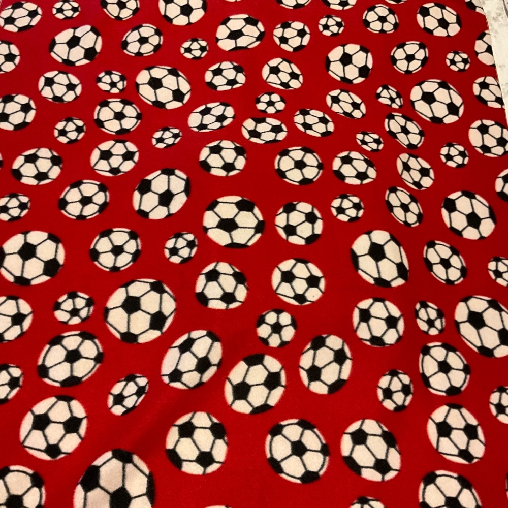SOCCER Fleece Blanket Throw - Picture 4 of 5
